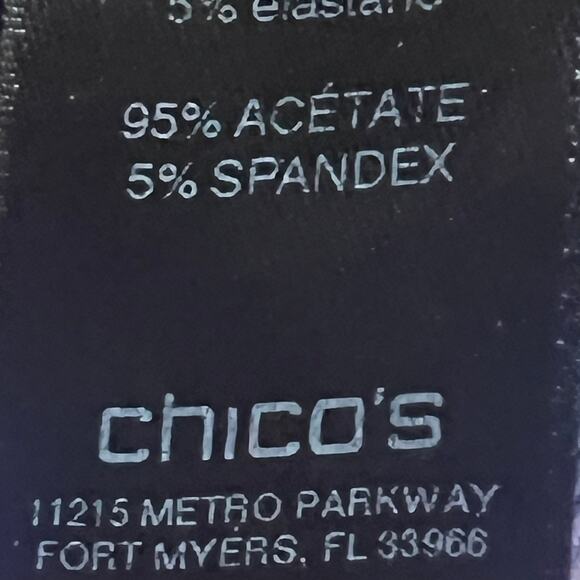 Chicos Travelers Palazzo Pant Size 2 (8-10 US) Wide-Leg Relaxed Fit Stretchy - Picture 8 of 10